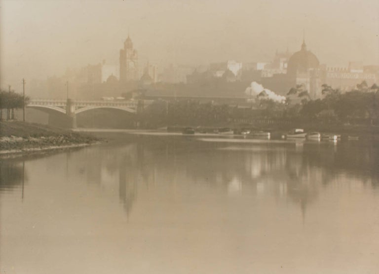 Item #108669 'The Grey Veil' [over Melbourne]. A vintage gelatin silver photograph (visible image size 261 × 363 mm) on the original mount. John KAUFFMANN.