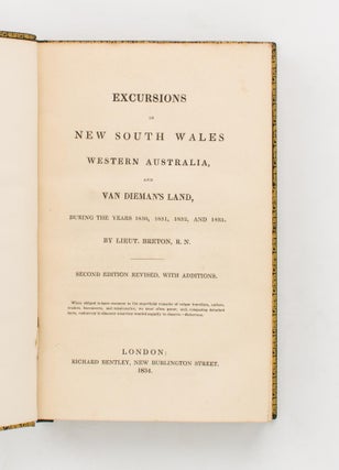 Excursions in New South Wales, Western Australia, and Van Dieman’s [sic] Land, during the years 1830, 1831, 1832, and 1833