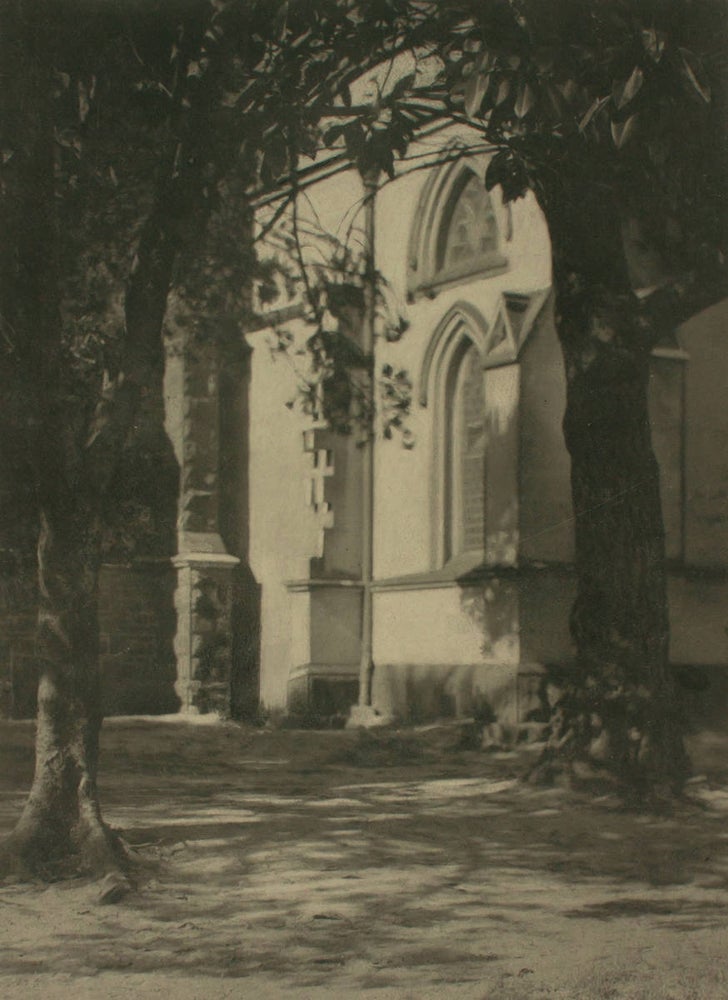 Item #109714 'Sunlight on Church'. A vintage gelatin silver photograph (float-mounted, image size 260 × 194 mm) on the original mount. John KAUFFMANN.
