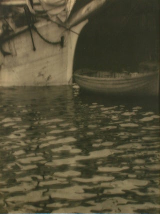 Item #109715 Sailing Ship and Tender. A vintage gelatin silver photograph (visible image size 220...