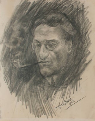 Item #109729 An original pencil sketch on paper of John Kauffmann (visible image size 187 × 151...