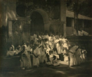 Item #109749 'The Temple Steps, Kandy'. A vintage carbon print (float-mounted, image size 297 ×...