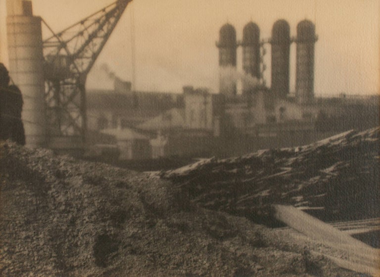 Item #109751 'The Gasworks' [Blast Furnaces, Newcastle Steel Works]. A vintage gelatin silver photograph (visible image size 256 × 350 mm) on the original mount. John KAUFFMANN.