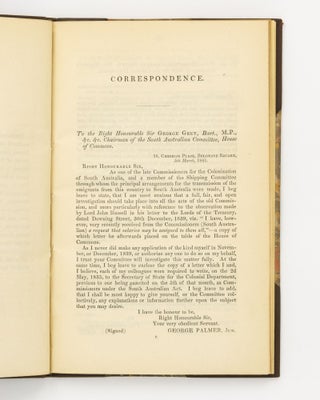 South Australia ['The Select Committee upon the affairs of South Australia' (first line of text)]