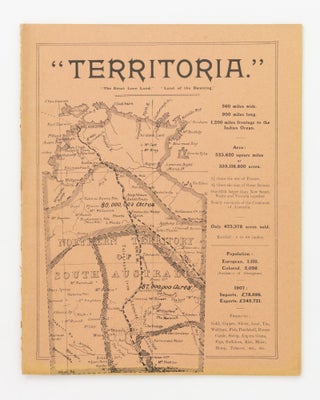 Item #110166 'Territoria. The Great Lone Land. Land of the Dawning' [cover title]. David LINDSAY,...