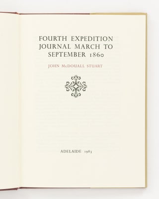 Fourth Expedition Journal, March to September 1860