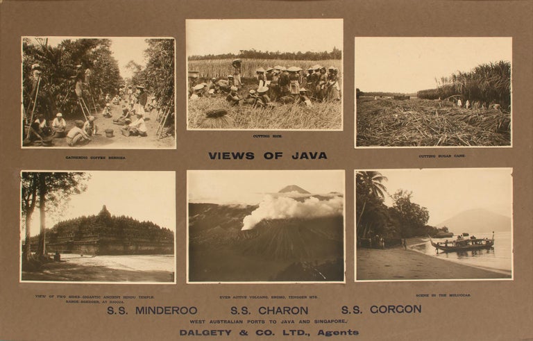 Item #110563 'Views of Java... SS "Minderoo" - SS "Charon" - SS "Gorgon". West Australian Ports to Java and Singapore. Dalgety & Co. Ltd., Agents'. Java.