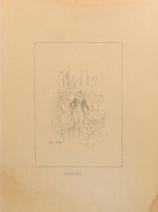Three original pencil drawings, being 'facsimile illustrations' of his artwork in 'The Songs of a Sentimental Bloke', the 1915 book of verse by C.J. Dennis that became an instant classic
