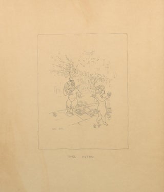 Three original pencil drawings, being 'facsimile illustrations' of his artwork in 'The Songs of a Sentimental Bloke', the 1915 book of verse by C.J. Dennis that became an instant classic