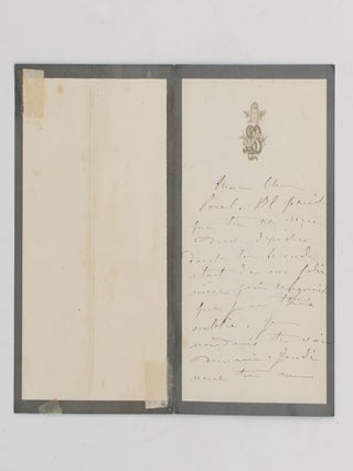 An autograph note signed by Sarah Bernhardt to 'Mon cher Paul', mentioning her pretty niece, and trying to arrange a suitable time to catch up