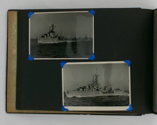 A large photograph album of Japanese origin and Korean War vintage, with the lacquered front cover extensively hand-decorated in colour