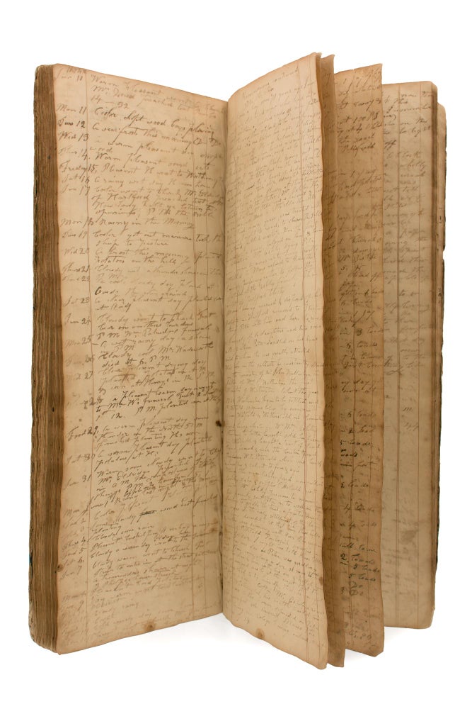 Item #110862 The life of an African slave in eighteenth century Connecticut, contained in a ledger, apparently kept by one David Mack Jr. Slavery.