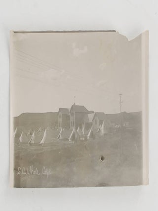 A collection of six different vintage portrait photographs of Lieutenant (later Captain) Samuel Albert White, together with 65 personal snapshots from his Boer War days