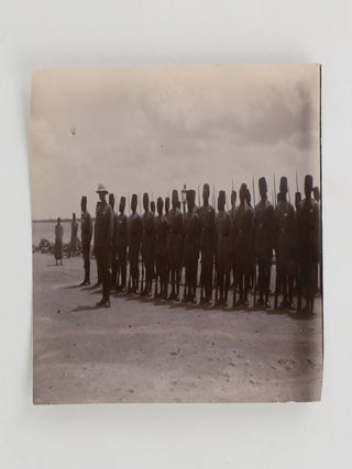 A collection of six different vintage portrait photographs of Lieutenant (later Captain) Samuel Albert White, together with 65 personal snapshots from his Boer War days