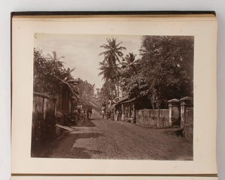 A fine morocco album (365 × 290 mm) containing 90 albumen paper photographs of Ceylon, Egypt and the Suez Canal, Malta and England, put together in the late 1880s by a well-heeled traveller