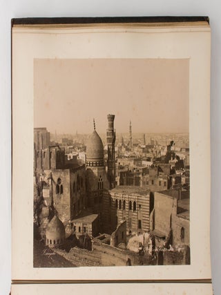 A fine morocco album (365 × 290 mm) containing 90 albumen paper photographs of Ceylon, Egypt and the Suez Canal, Malta and England, put together in the late 1880s by a well-heeled traveller
