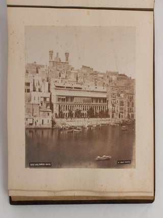 A fine morocco album (365 × 290 mm) containing 90 albumen paper photographs of Ceylon, Egypt and the Suez Canal, Malta and England, put together in the late 1880s by a well-heeled traveller