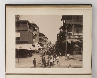A fine morocco album (365 × 290 mm) containing 90 albumen paper photographs of Ceylon, Egypt and the Suez Canal, Malta and England, put together in the late 1880s by a well-heeled traveller