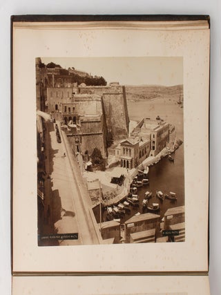 A fine morocco album (365 × 290 mm) containing 90 albumen paper photographs of Ceylon, Egypt and the Suez Canal, Malta and England, put together in the late 1880s by a well-heeled traveller
