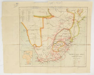 Item #110982 A colour map of 'South & East Africa to accompany "Through South Africa" by Mr....