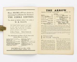 The Arrow. W.B. Yeats Commemoration Number. Summer, 1939 [cover title]