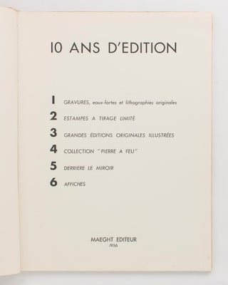 Derrière le Miroir. 10 Ans d'Edition, 1946-1956 [cover title]