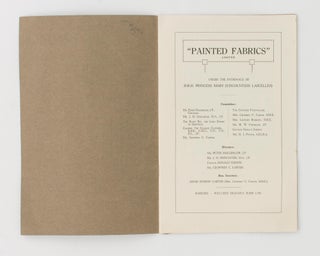 'Painted Fabrics'. A Trade for Badly Disabled Ex-Servicemen. 'Painted Fabrics' Ltd. Disabled Sailors & Soldiers Mutual Association. Chesterfield Road, Woodseats, Sheffield. A Model Village [cover title]