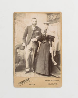 Item #111795 A cabinet card photograph of Alfred Deakin and his wife Pattie, possibly of them on...