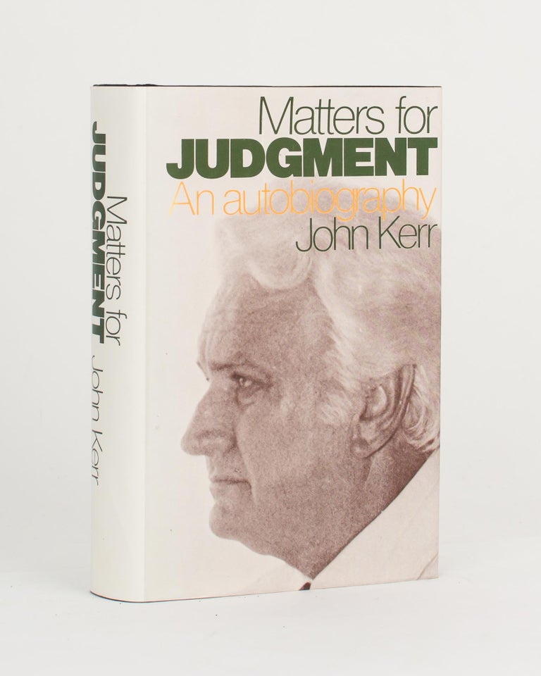 Item #112122 Matters for Judgment. An Autobiography. John KERR.