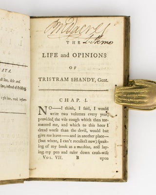 The Life and Opinions of Tristram Shandy, Gentleman [eight volumes of the nine-volume set, with three volumes signed by the author]