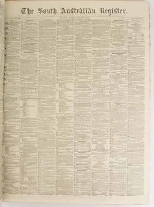 Item #112386 The South Australian Register. [A run from Volume XXIV, Number 4124, Tuesday 3...