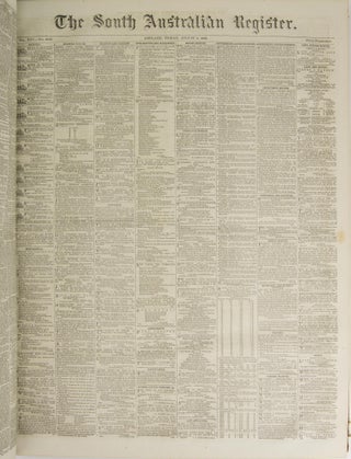 Item #112387 The South Australian Register. Volume XXV, Number 4435, Wednesday 2 January 1861 to...
