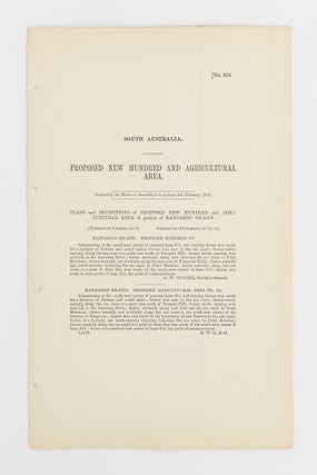 Item #112434 Proposed New Hundred and Agricultural Area [in Portion of Kangaroo Island]. Kangaroo...