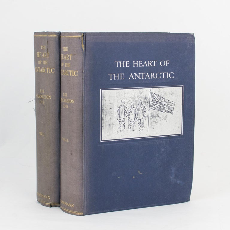Item #112605 The Heart of the Antarctic. Being the Story of the British Antarctic Expedition, 1907-1909. With ... an Account of the First Journey to the South Magnetic Pole by Professor T.W. Edgeworth David. E. H. SHACKLETON.
