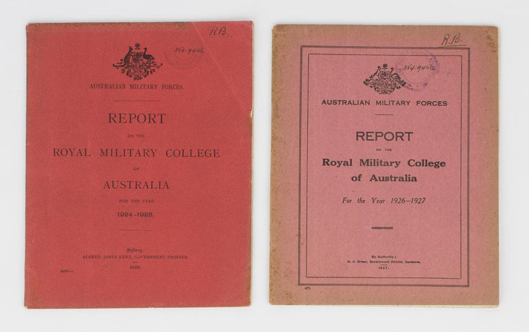 Item #112876 Report on the Royal Military College of Australia for the Year 1924-1925. Duntroon.