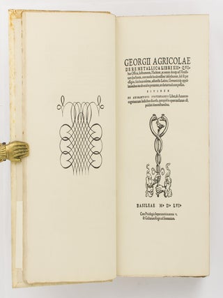 De Re Metallica. Translated from the First Latin Edition of 1556 with Biographical Introduction, Annotations and Appendices upon the Development of Mining Methods, Metallurgical Processes, Geology, Mineralogy & Mining Law from the Earliest Times to the 16th Century by Herbert Clark Hoover and Lou Henry Hoover