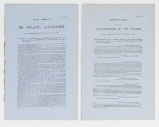 Item #114206 Mr Stuart's Exploration in South Australia ... Journal of an Expedition into the...