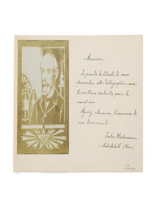 Item #114867 An extremely unusual portrait photograph - possibly unique - of Henri Becquerel...