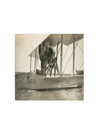 Two vintage photographs relating to the pioneering Italy-Australia-Italy flight of the Marchese Francesco de Pinedo, taken at Dampier Beach, Broome, in very early June 1925