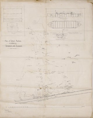Item #114959 'Plan of Turkish Positions in attack on Serapeum and Toussoum'. A large-scale map...