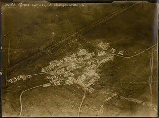 Item #115168 Three aerial photographs of the small village of Champneuville, near Verdun, taken...