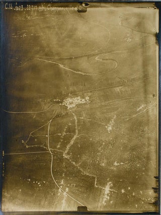 Three aerial photographs of the small village of Champneuville, near Verdun, taken in July and August 1917
