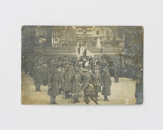 Item #115281 A postcard-format gelatin silver photograph of an Anzac Day commemoration in England...