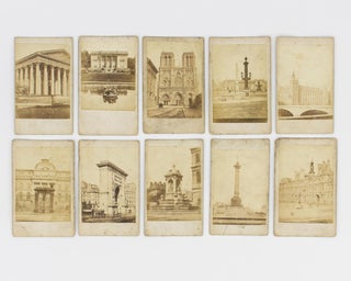 Item #115298 A group of 10 sepia-toned cartes de visite views of Paris (circa 1860s). Paris