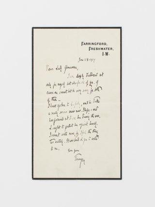 Item #115301 An autograph letter signed 'Tennyson' (dated 28 June 1917), to Pamela Tennant (née...
