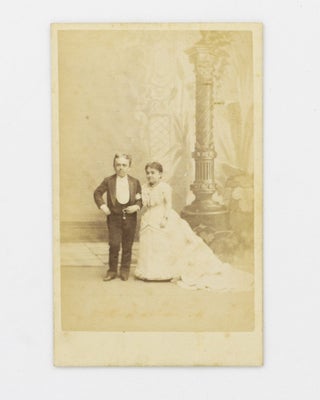 Item #115304 A carte de visite of Count Primo Magri (1849-1920), an Italian dwarf, and his wife,...