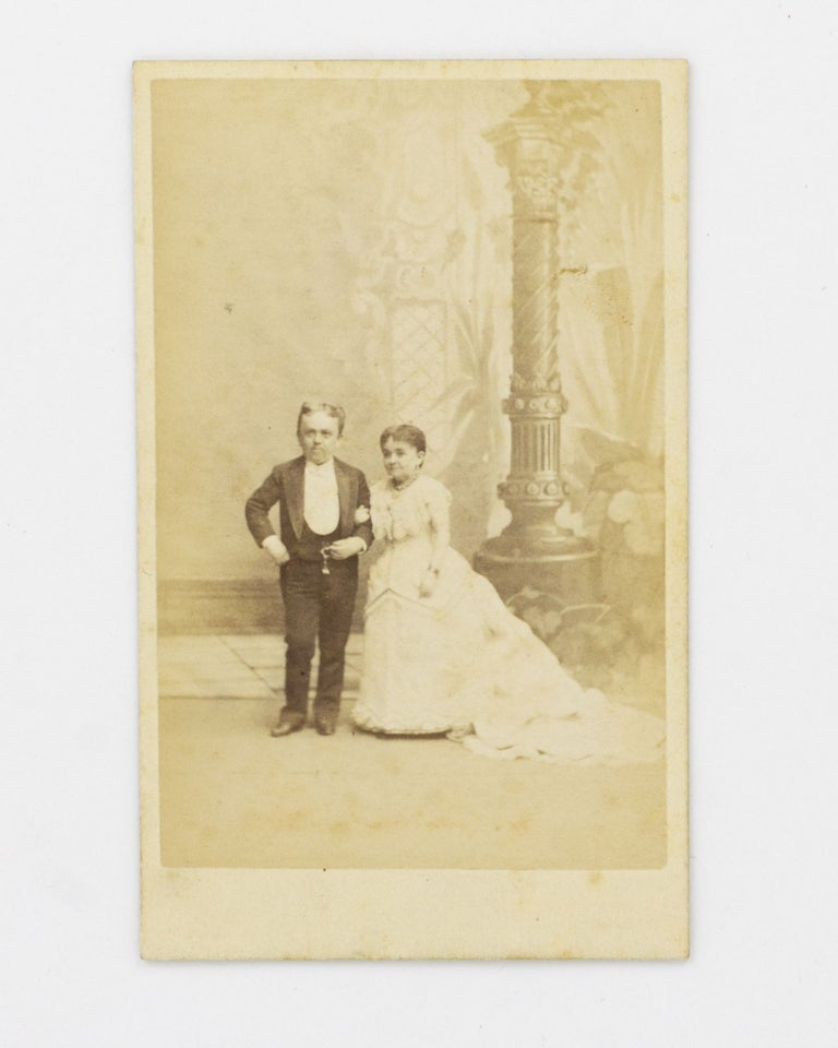 Item #115304 A carte de visite of Count Primo Magri (1849-1920), an Italian dwarf, and his wife, Lavinia Warren (1842-1919), also a dwarf, and the widow of fellow-dwarf General Tom Thumb. Dwarfs.
