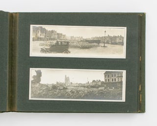 Item #115314 An album of panoramic photographs showing scenes of destruction on the Western...