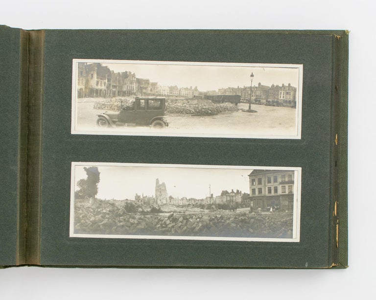Item #115314 An album of panoramic photographs showing scenes of destruction on the Western Front, mostly taken in the immediate aftermath of the First World War. Western Front.