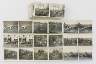 Item #115317 A collection of 100 French stereophotographs of the First World War, painting an...